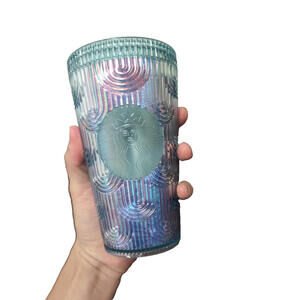 NEW 2022 Starbucks Blue Mermaid Iridescent Siren Scale 16oz Tumbler